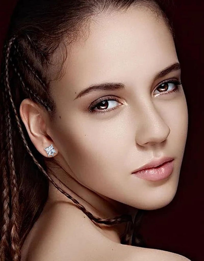 Tornito 10-15 Pairs Clip on Stud Earrings Non Pierced Teardrop Round Square CZ Pearl Twist Knot Flower Butterfly Heart Star Rainbow Cat Opal Clip on Earrings for Women - Image 4